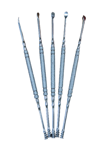 4.5" Single Scoop Titanium Dabber with Full Rough Grip - 5pk (MSRP: $4.99ea)