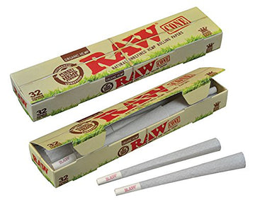 RAW Organic King Size Cone 32pk - 12ct Display