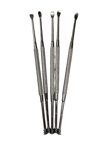 4.5" Single Scoop Titanium Dabber with Rough Grip - 5pk (MSRP: $4.99ea)