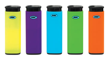 MK Jet Windproof Rubber Finish Lighter - 50ct Display