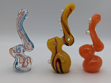 6" Lined Colored Medium Bubbler