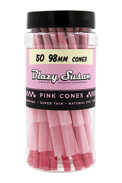 Blazy Susan Pink 98mm Cone - 50ct Jar