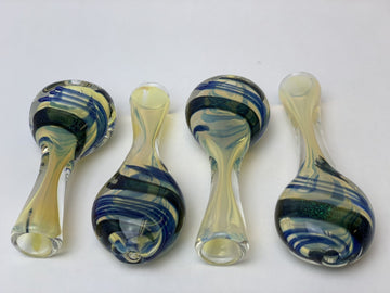 3" Dichro Double Rod Fumed Bubble Chillum - 4pk - Skokie Cash & Carry