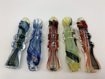 3" Dichro Rod Swirl Chillum - 5pk - Skokie Cash & Carry