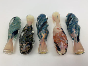 3" Dichro Twist Frit Chillum - 5pk - Skokie Cash & Carry