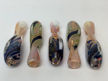 3" Fumed Dichro Square Chillum - 5pk - Skokie Cash & Carry
