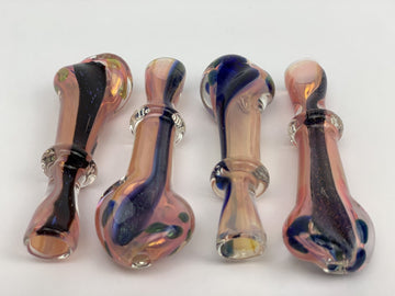 3" Gold Fumed Dichro Twist Chillum - 4pk - Skokie Cash & Carry