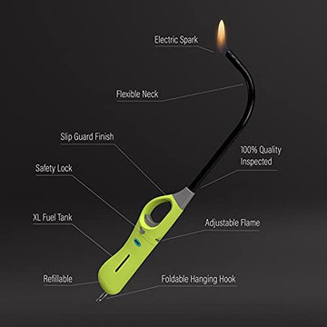 MK Jumbo Flexible Refillable Willow BBQ Lighter Blister - 10ct Display