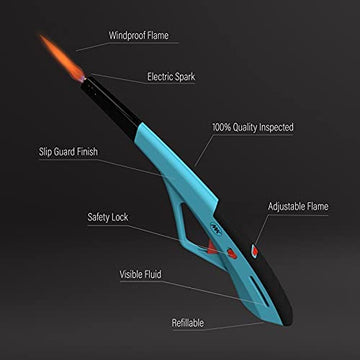 MK Contempo Refillable BBQ Lighter Blister - 10ct Display