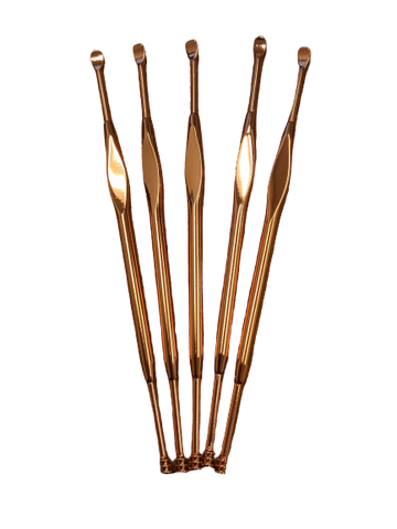 4.5" Single Scoop Rose Gold Titanium Dabber with Flat Grip - 5pk (MSRP: $4.99ea)