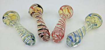 4.5" Spiral Silver Fumed Spoon - Skokie Cash & Carry