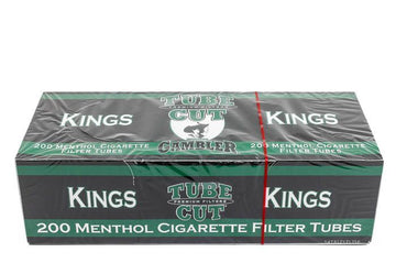 Gambler Tube Cut Menthol King Size Filter Cigarette Tubes - 5pk