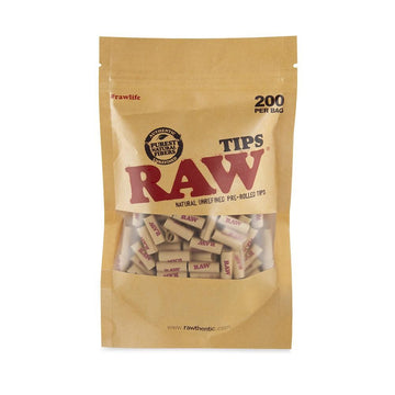 RAW Pre-Rolled Tips - 200ct Bag