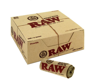 RAW Hemp Wick 20ft (6 meter) - 20ct Display (MSRP: $2.99)