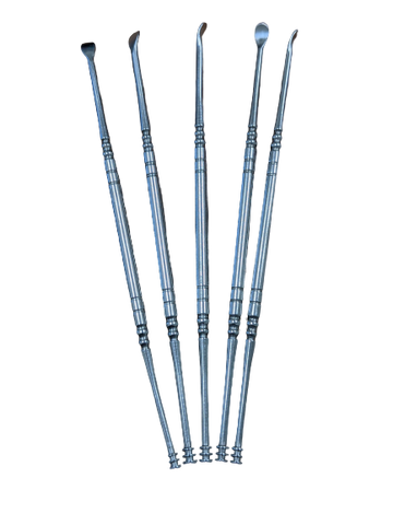 4.5" Single Scoop Titanium Dabber with Smooth Grip - 5pk (MSRP: $4.99ea)