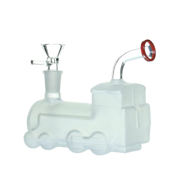 5" CLOVER Frosted Glass Train Water Pipe (WPE-219)