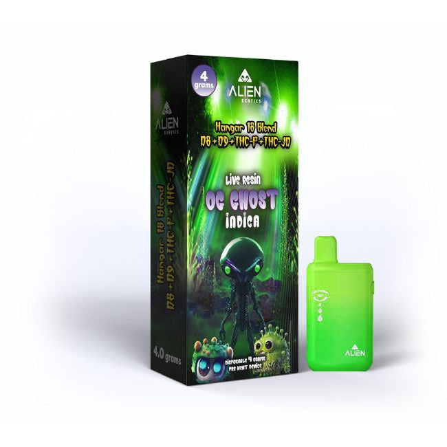 Alien Exotics Blend 4G Live Resin Disposables - 5ct Display Alien Exotics Blend 4G Live Resin Disposables - 5ct Display