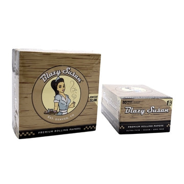 Blazy Susan Unbleached Rolling Papers - 50ct Display