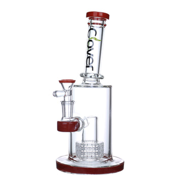 9" CLOVER Angled Neck Matrix Perc Water Pipe (WPE-434_