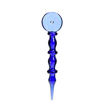 4.5" Colored Flat Donut Top Ring Glass Dabber - 2pk