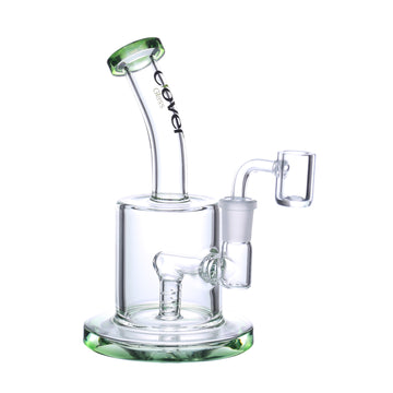 7" CLOVER Bent Neck Straight Perc Water Pipe (WPE-475)