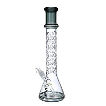16.5" CLOVER Colored Top & Bottom Multiple Dimple Design Beaker Water Pipe (WPA-260)