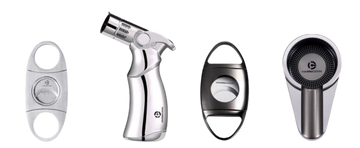 Full Metal Cigar Cutter, Cigar Torch & Ashtray Gift Set (MSRP: $49.99)
