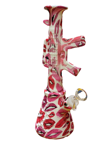 11" Full Printed Gun Style Silicone Water Pipe (MSRP: $29.99)