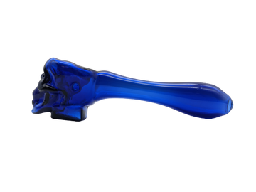 4" Colored Glass Skull Hand Pipe