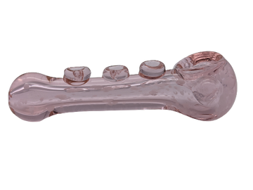 4"  Pink/Purple Button Belly Tube Hand Pipe