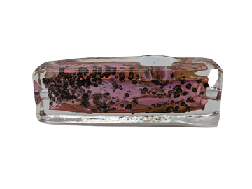 4" Rose Gold Metallic Bubbles Rectangle Hand Pipe