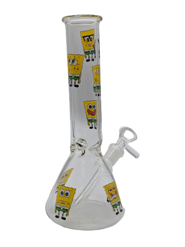 8" Sponge Man Printed Beaker Water Pipe