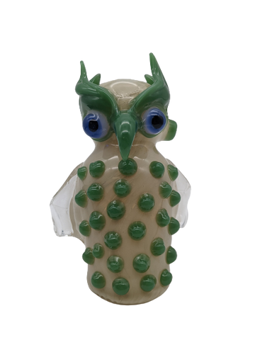 9" Artistic Owl Design Bubbler
