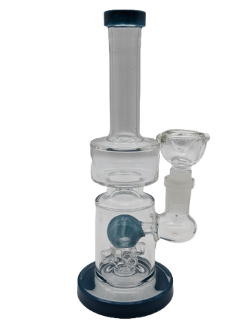 7" Colored Base 4 Arm Globe Perc Water Pipe