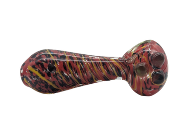 3" Colored Frit Swirl Hand Pipe