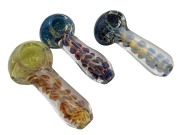 4" Colored Head Artistic Inside Tube Design Hand Pipe
