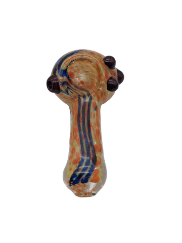 3" Full Frit Colored Lined Hand Pipe