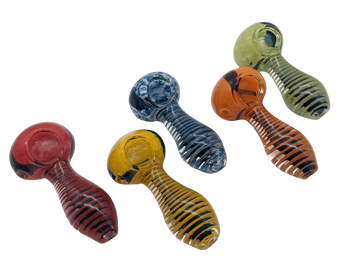 4" Frit Dichro Inside Swirl Hand Pipe