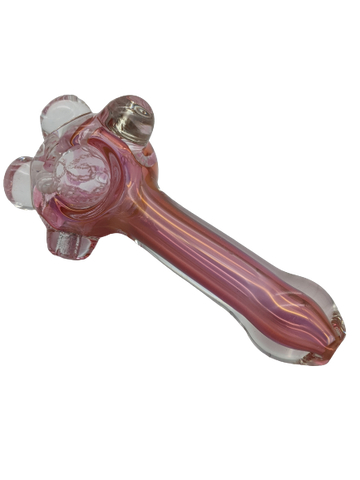 4" Inside Gold Fumed Lattice Head Hand Pipe