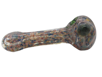 5" Confetti Frit Flat Mouth Hand Pipe