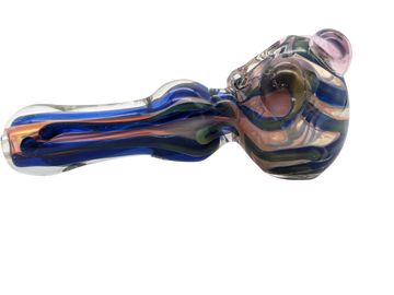 4" Gold Fumed Swirl Lines Hand Pipe