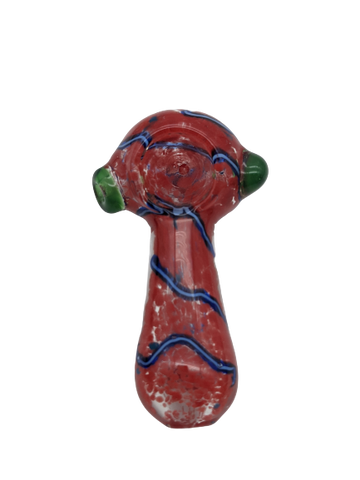 4" Frit Inside With Swirls Heavy Hand Pipe