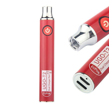 ECPOW 510 Thread Pen Battery Dual Charging Port 650mAH UGO-T2