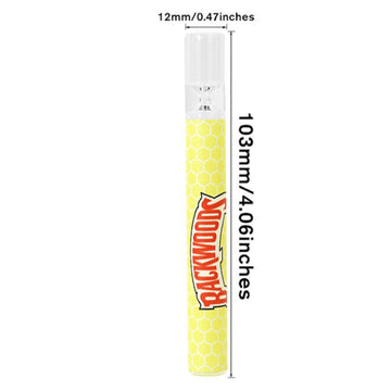 Printed Glass Chillum/One Hitter with Cleaning Brush - 40ct Display (MSRP: $4.99)