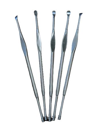 4.5" Single Scoop Titanium Dabber with Flat Grip - 5pk (MSRP: $4.99ea)