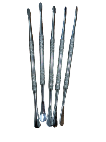 4.5" Double Scoop Titanium Dabber with Rough Grip - 5pk (MSRP: $4.99ea)