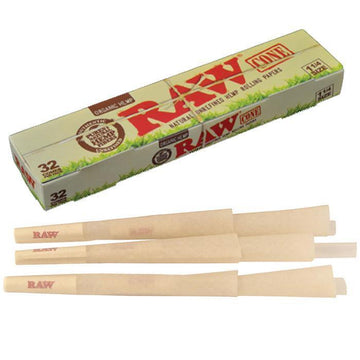 RAW Organic 1 1/4" Cones 32pk - 12ct Display
