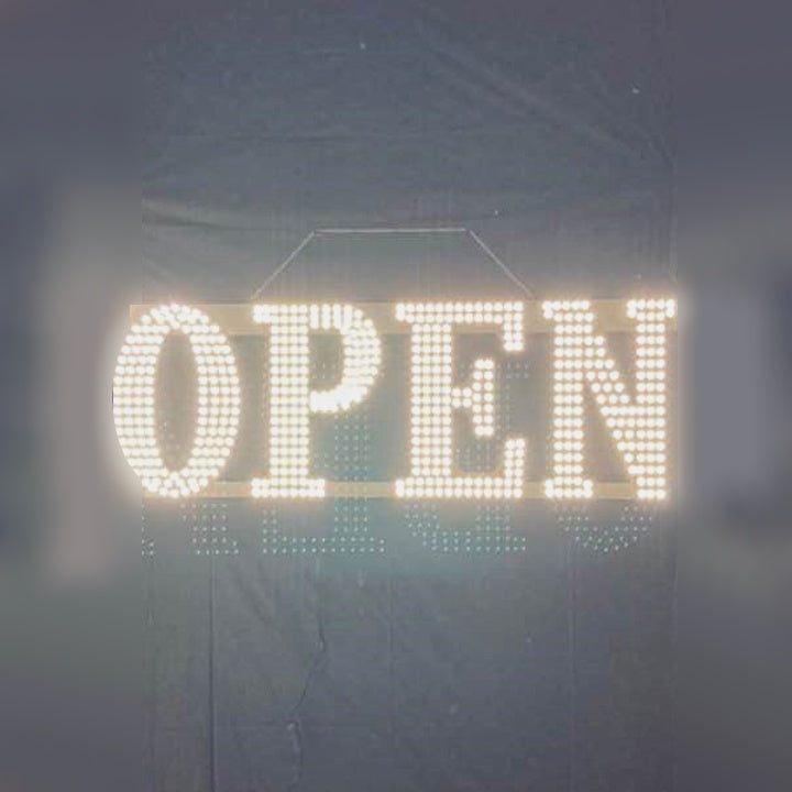 Mini 7"x21" LED "OPEN" Sign