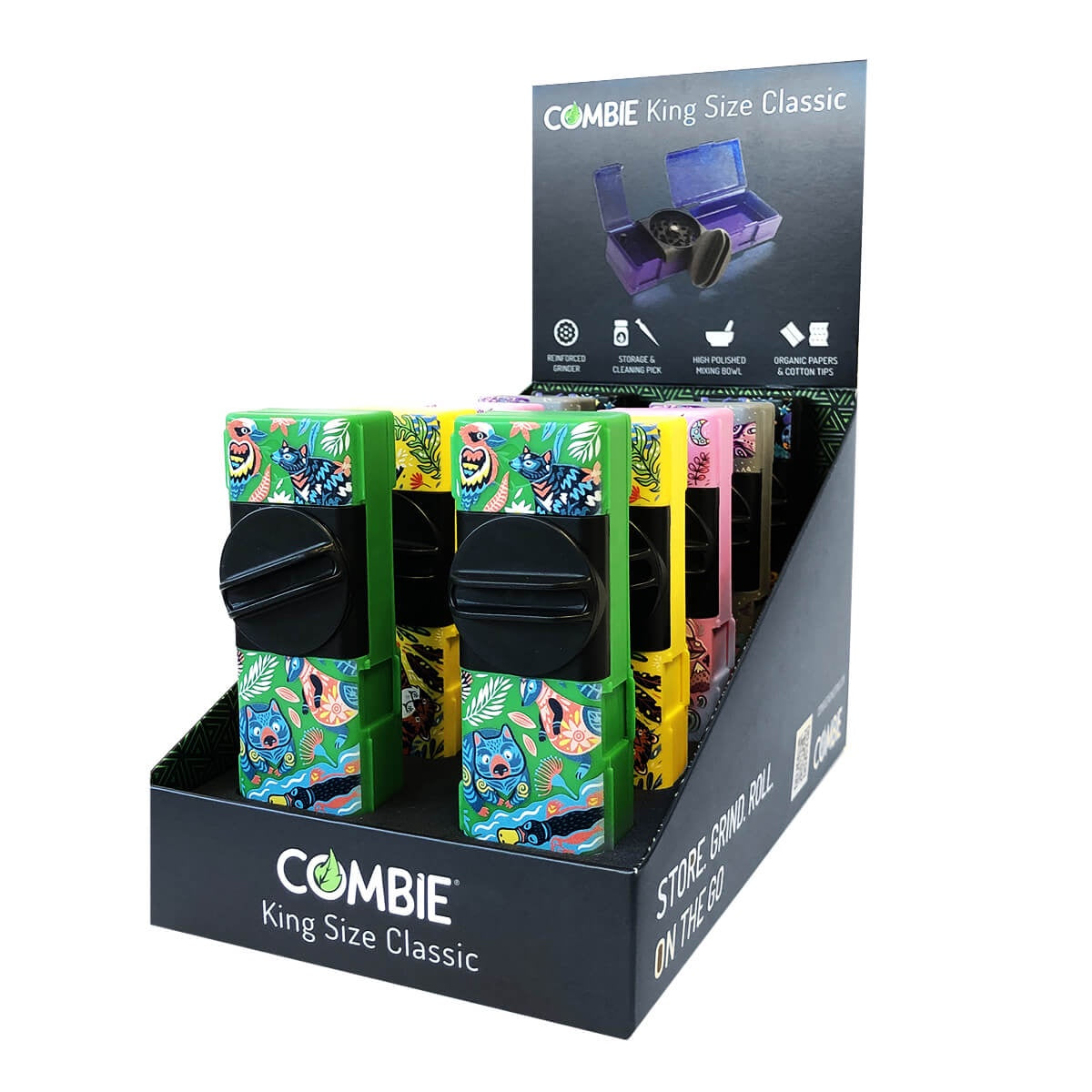 Combie Grinder - All in One Herb Grinder with Papers & Tips - 10ct Dis Combie Grinder - All in One Herb Grinder with Papers & Tips - 10ct Dis