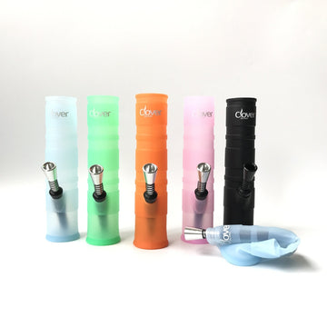 WPE-89 - 8" Silicone Foldable Straight Water Pipe - Skokie Cash & Carry
